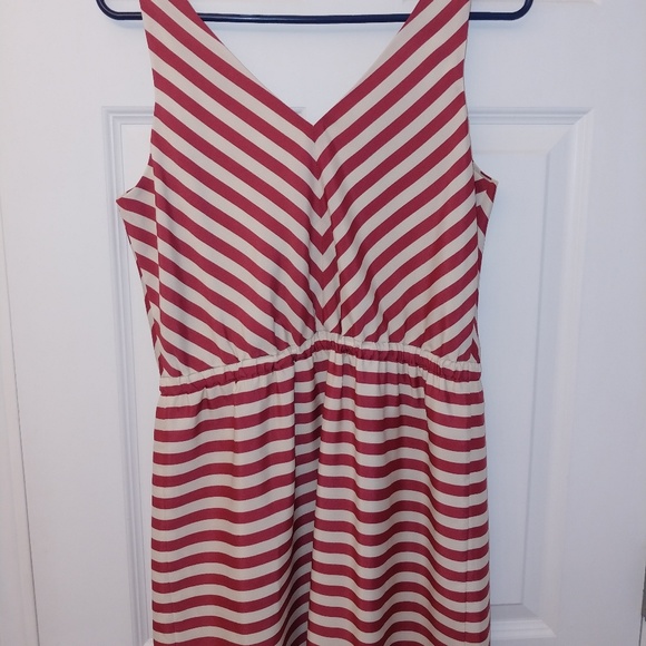Loft stripe vneck dress - Picture 3 of 4